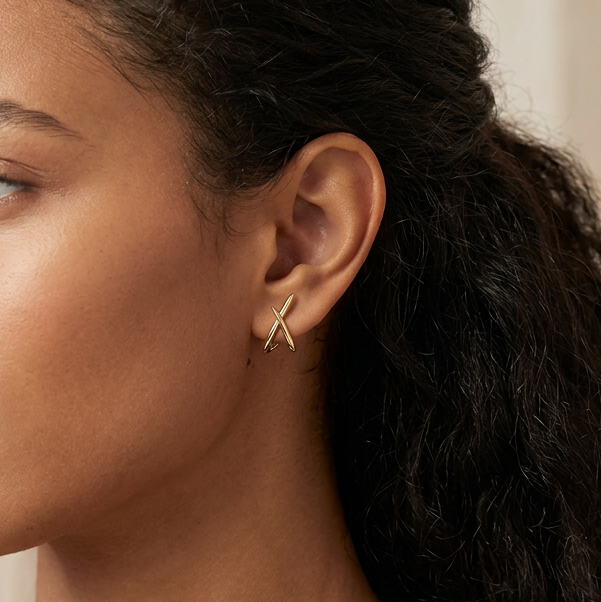 CROSS STUD EARRINGS