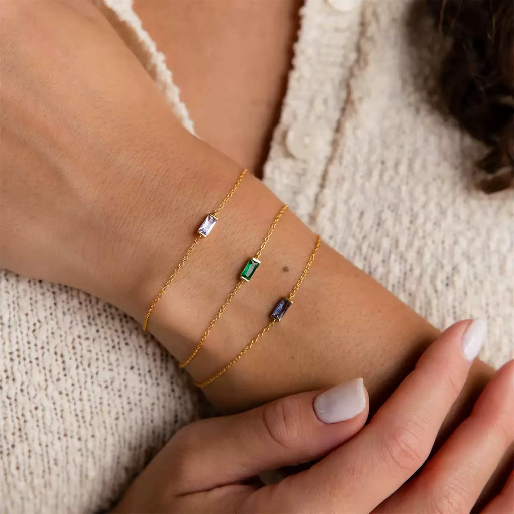 GOLD BIRTHSTONE BRACELET