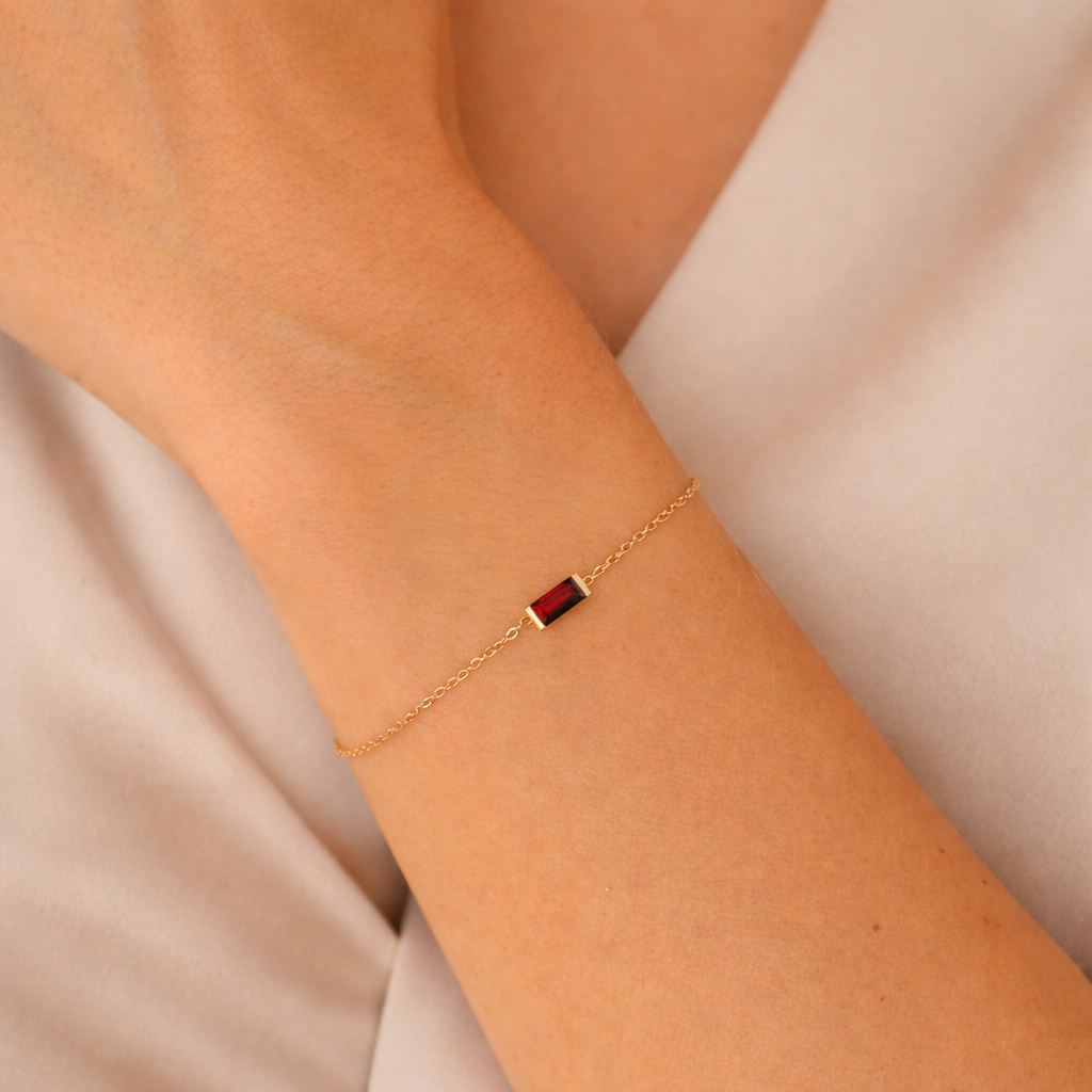 GOLD BIRTHSTONE BRACELET