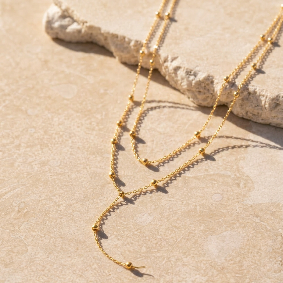GOLDEN LARIAT NECKLACE